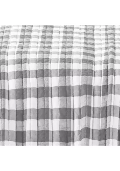 Deals ✨ Levtex Home Elijah Gray Gingham Full/Queen Quilt Set 👏 -Cheap Levtex Store Belk 2290