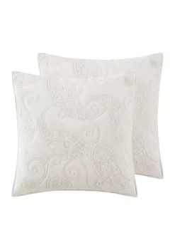 Promo 🤩 Levtex Home Cream Velvet Euro Sham - Set of 2 🛒