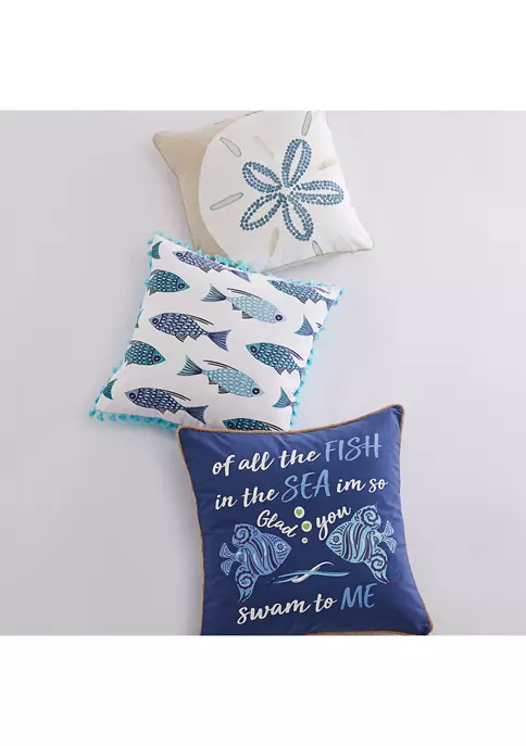 Outlet 😉 Levtex Home Laida Beach Fish, Sea, Me Pillow 🤩 4 Outlet 😉 Levtex Home Laida Beach Fish, Sea, Me Pillow 🤩 - Image 2