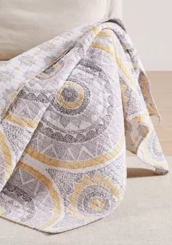 Outlet 😍 Levtex Home Luiza Ochre Quilted Throw 😉 -Cheap Levtex Store Belk 2456