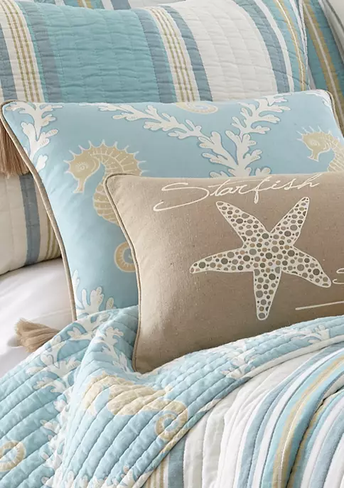 Outlet ⌛ Levtex Kailua Quilted Tassel Pillow 😀 5 Outlet ⌛ Levtex Kailua Quilted Tassel Pillow 😀 - Image 3