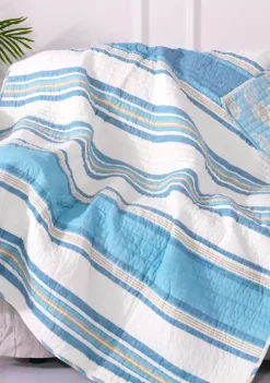 Wholesale 🔔 Levtex Blue Maui Quilted Throw ✨ -Cheap Levtex Store Belk 2539