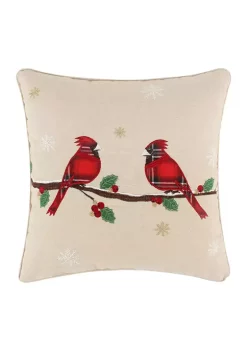 Best reviews of 😉 Levtex Home Mills Waffle Red Merry Birds Pillow - 18" x 18" 🔔 -Cheap Levtex Store Belk 2581