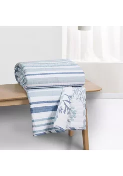 Flash Sale ✨ Levtex Home Truro Stripe Quilted Throw ⌛ -Cheap Levtex Store Belk 2592