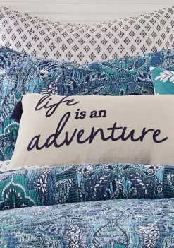 Wholesale 🛒 Levtex Home Bellamy Teal Life Adventure Pillow 🎉 -Cheap Levtex Store Belk 2603