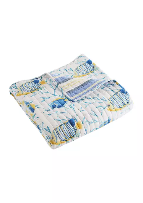 Promo 🤩 Levtex Home Tropical Sea Quilted Throw 💯 6 Promo 🤩 Levtex Home Tropical Sea Quilted Throw 💯 - Image 4
