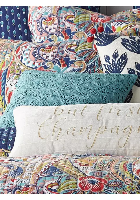 Cheapest 😀 Levtex Nanette Lace Overlay Pillow ✔️ 4 Cheapest 😀 Levtex Nanette Lace Overlay Pillow ✔️ - Image 2