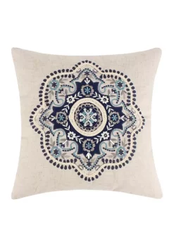 Hot Sale ⭐ Levtex Home Lorrance Embroidered Medallion Pillow ❤️ -Cheap Levtex Store Belk 2684