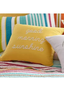 Hot Sale ✨ Levtex Home Yellow Good Morning Sunshine Pillow ❤️ -Cheap Levtex Store Belk 2686