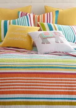 Hot Sale ✨ Levtex Home Yellow Good Morning Sunshine Pillow ❤️ -Cheap Levtex Store Belk 2687