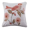 Promo ⌛ Levtex Home Pippa Embroidered Bird Gigham Pillow ⭐ -Cheap Levtex Store Belk 2709