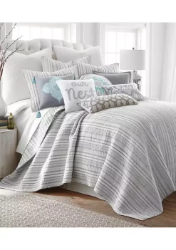 Coupon 🥰 Levtex Vasari Stripe Gray Quilt Set ✨