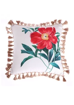 Coupon 🌟 Levtex Malena Floral Rose Pillow with Tassels 🤩