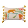 New ❤️ Levtex Home Melina Tiger Crewel Tassel Pillow ⭐ -Cheap Levtex Store Belk 2740