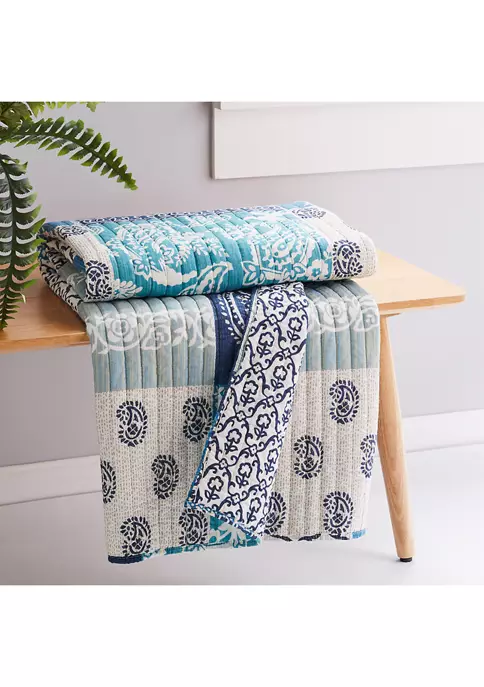 Brand new 😀 Levtex Home Chandra Quilted Throw 🔥 4 Brand new 😀 Levtex Home Chandra Quilted Throw 🔥 - Image 2