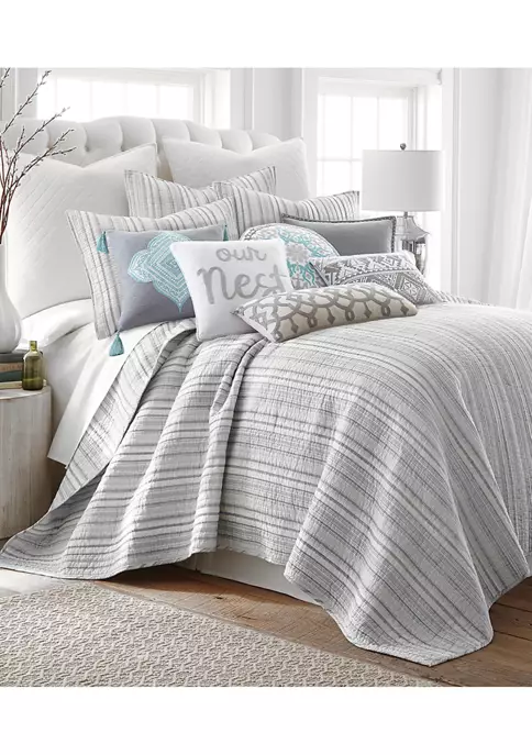 Coupon 🥰 Levtex Vasari Stripe Gray Quilt Set ✨ 8 Coupon 🥰 Levtex Vasari Stripe Gray Quilt Set ✨ - Image 6