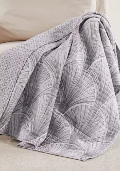Flash Sale 🤩 Levtex Home Wexford Gray Quilted Throw  🌟 -Cheap Levtex Store Belk 2812