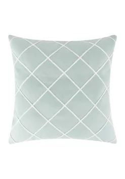 Cheapest ❤️ Levtex Home Verity Teal Rope Trim Appliqué Pillow 😉 -Cheap Levtex Store Belk 2845