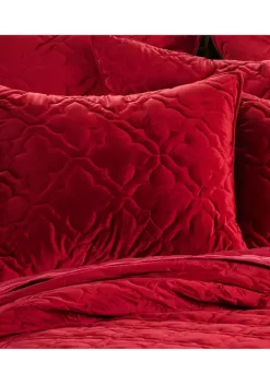Budget 🔥 Levtex Home BH Caserta Velvet Red Full/Queen Quilt 🥰 -Cheap Levtex Store Belk 286