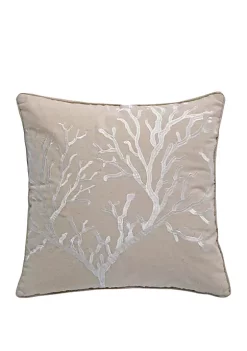 New 🌟 Levtex Home Bahamas Coral Taupe Pillow 🎉 -Cheap Levtex Store Belk 2892