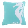 Promo 🎁 Levtex Huntington Teal Seahorse Pillow ⌛ -Cheap Levtex Store Belk 2940