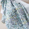 Discount 👍 Levtex Home Calico Blue Quilted Throw 😉 -Cheap Levtex Store Belk 2978