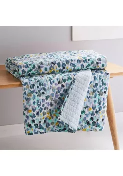 Discount 👍 Levtex Home Calico Blue Quilted Throw 😉 -Cheap Levtex Store Belk 2979