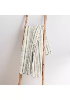 Brand new 🌟 Levtex Home Rochelle Stripe Gray Quilted Throw ✨ -Cheap Levtex Store Belk 3015