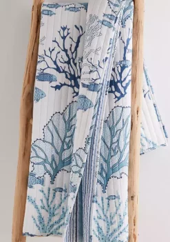 Discount 🎉 Levtex Home Lacey Sea Quilted Throw 💯 -Cheap Levtex Store Belk 3030