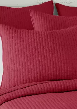 Best deal ✨ Levtex Home Cross Stitch Bright White Reversible Quilt Set 🔥 -Cheap Levtex Store Belk 304