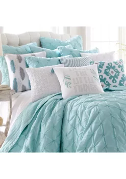 New 👍 Levtex Home Spa Pintuck Quilt Set 😍 -Cheap Levtex Store Belk 3054