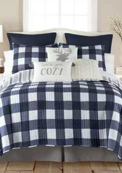 Best deal ✨ Levtex Home Cross Stitch Bright White Reversible Quilt Set 🔥 -Cheap Levtex Store Belk 306