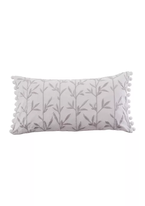 Outlet โค๏ธ Levtex Home Pippa Embroidered Leaves Pom Pillow ๐คฉ 6 Outlet โค๏ธ Levtex Home Pippa Embroidered Leaves Pom Pillow ๐คฉ - Image 4