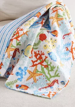 Promo 🧨 Levtex Home Portofino Quilted Throw 🎁 -Cheap Levtex Store Belk 3062