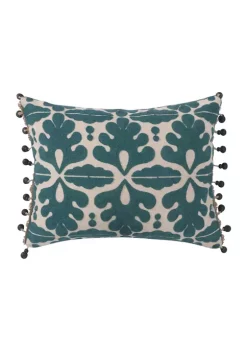 Flash Sale ✨ Levtex Home Vista Navy Crewel Beaded Pillow 🔔 -Cheap Levtex Store Belk 3085