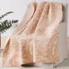 Discount 💯 Levtex Home Spruce Coral Coral Quilted Throw 😀