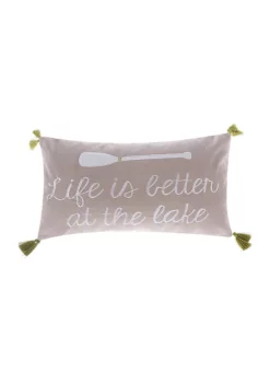 Brand new 🎁 Levtex Home Life is Better Lake with Tassels Pillow 🔥