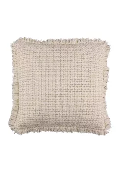 New 🔥 Levtex Home Cosima Textured Fringe Pillow ✔️ -Cheap Levtex Store Belk 3275