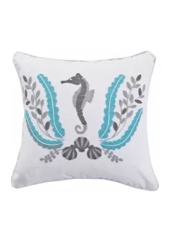 New 🔥 Levtex Home Nantucket 18in Seahorse Pillow ❤️ -Cheap Levtex Store Belk 3319