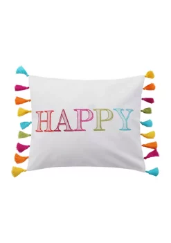 Budget ๐ Levtex Home Happy Pillow with Tassels ๐ 9 Budget ๐ Levtex Home Happy Pillow with Tassels ๐ -Cheap Levtex Store Belk 3335
