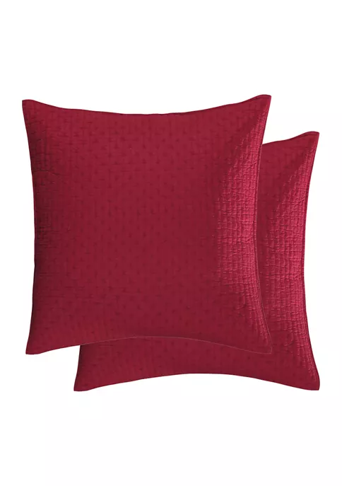 Discount 😉 Levtex Home Cross Stitch Bright White Euro Sham Set of 2 ✔️ 3 Discount 😉 Levtex Home Cross Stitch Bright White Euro Sham Set of 2 ✔️