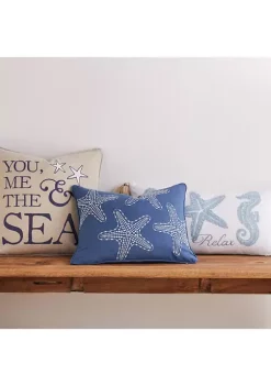 Best Pirce 😀 Levtex Home Blue Bay You, Me & The Sea Pillow ⌛ -Cheap Levtex Store Belk 3367