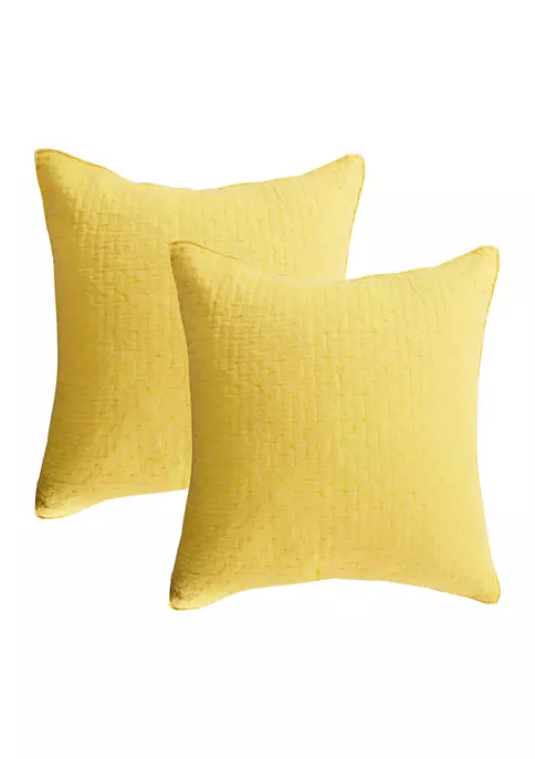 Discount 😉 Levtex Home Cross Stitch Bright White Euro Sham Set of 2 ✔️ 8 Discount 😉 Levtex Home Cross Stitch Bright White Euro Sham Set of 2 ✔️ - Image 6