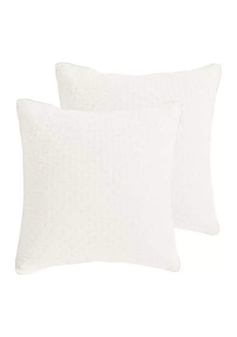 Discount 😉 Levtex Home Cross Stitch Bright White Euro Sham Set of 2 ✔️ 9 Discount 😉 Levtex Home Cross Stitch Bright White Euro Sham Set of 2 ✔️ - Image 7