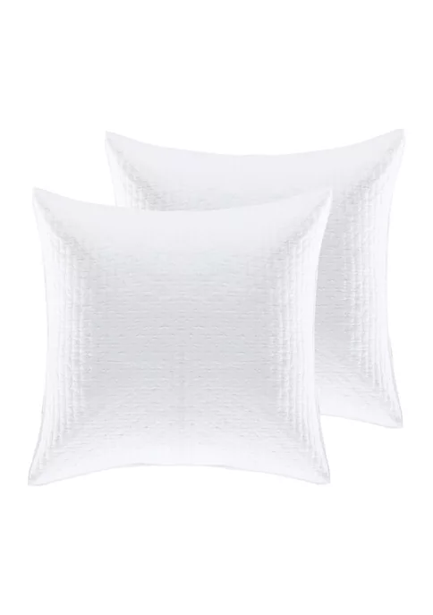 Discount 😉 Levtex Home Cross Stitch Bright White Euro Sham Set of 2 ✔️ 10 Discount 😉 Levtex Home Cross Stitch Bright White Euro Sham Set of 2 ✔️ - Image 8
