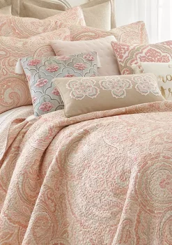 Hot Sale 🔔 Levtex Spruce Coral Medallions Pillow 🥰 -Cheap Levtex Store Belk 3422