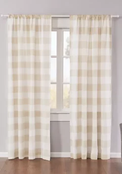 Budget 🎁 Levtex Set of 2 Camden Taupe Drape Panel 🤩