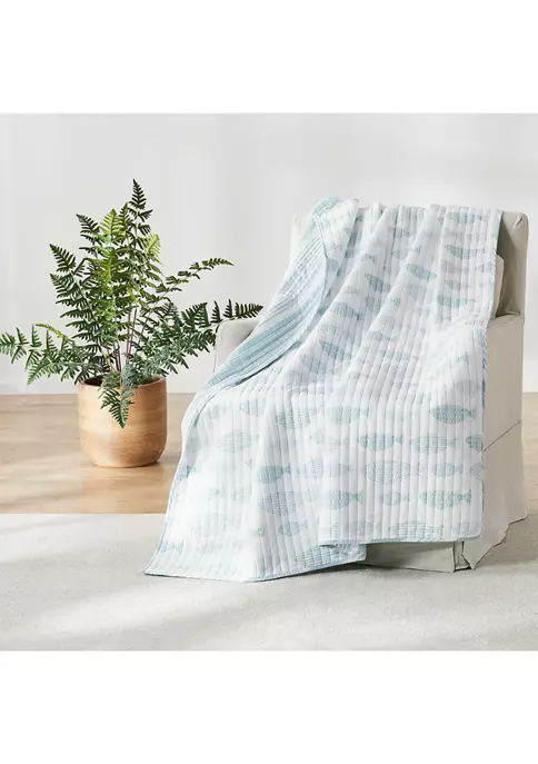 Brand new ๐ฏ Levtex Home Aqua Breeze Quilted Throw ๐ 3 Brand new ๐ฏ Levtex Home Aqua Breeze Quilted Throw ๐