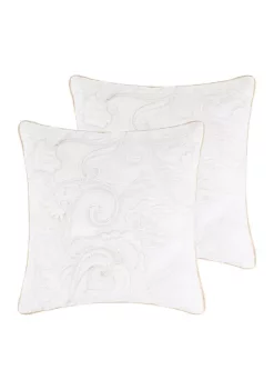 Coupon ❤️ Levtex Home Perla White Euro Shams Set of 2 🤩 -Cheap Levtex Store Belk 3487
