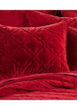 Cheap 🔔 Levtex Home BH Caserta Velvet Red King Quilt 🌟 -Cheap Levtex Store Belk 362